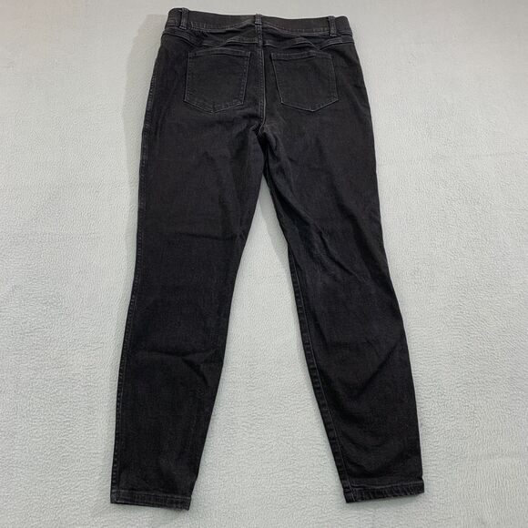Spanx Ankle Skinny Jeans Women's Large Black Tapered Pull On 20278R - Picture 14 of 16